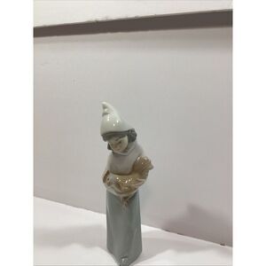 Lladro 4677 Shepherdess & Rooster Porcelain Figurine Spain Nativity SKU#1520